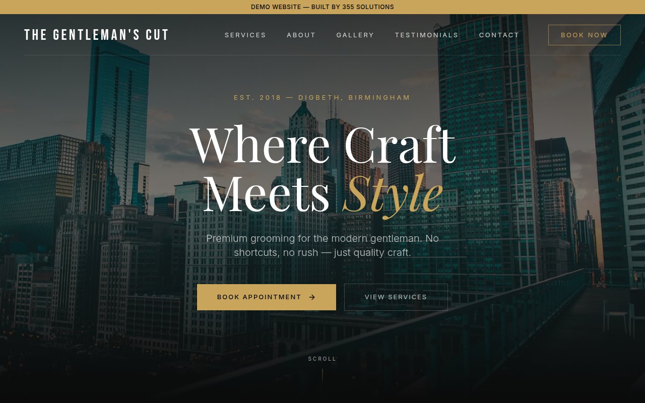 The Gentleman's Cut website screenshot